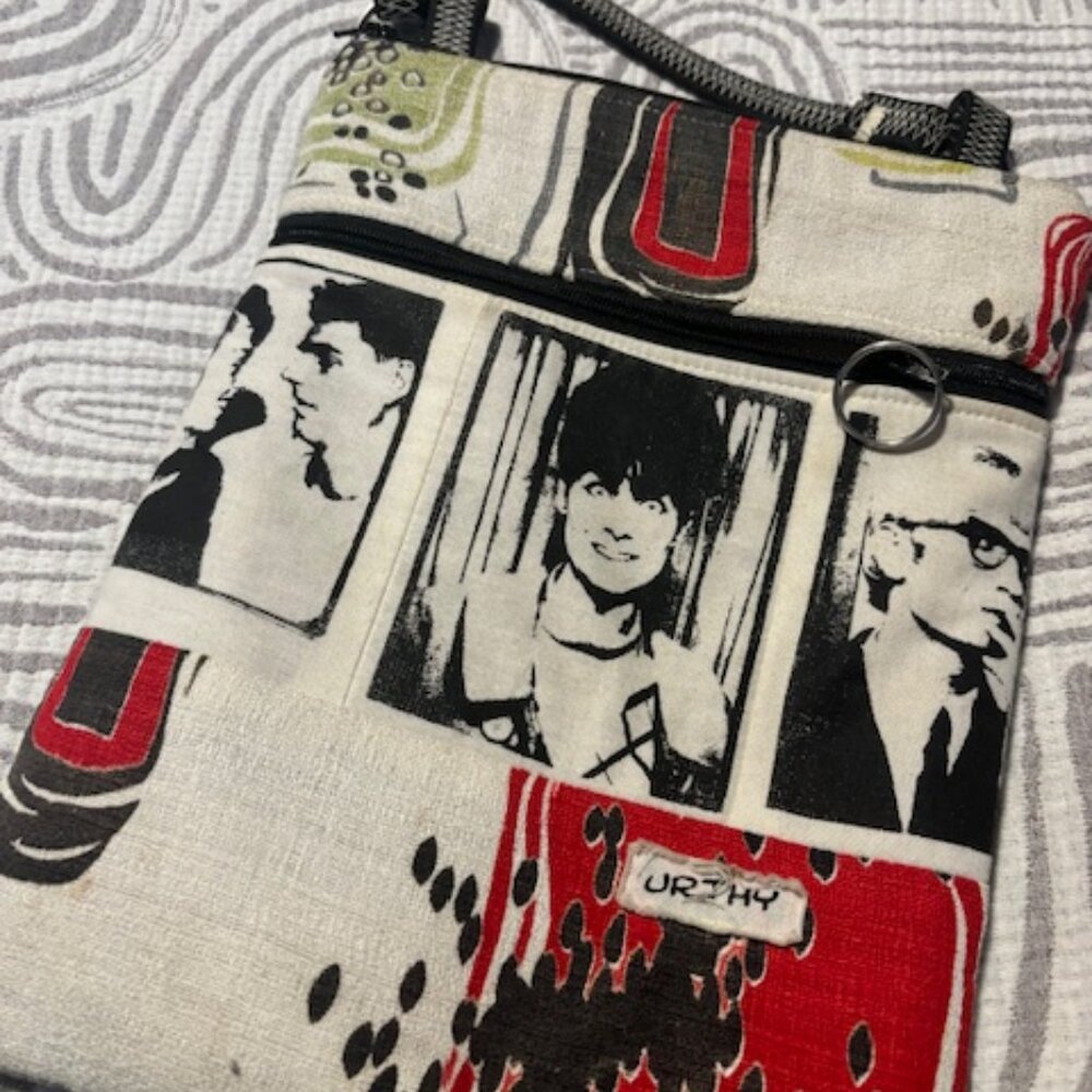 Midcentury Pop Art Screen Printed Cross-Body Bag by URTHY